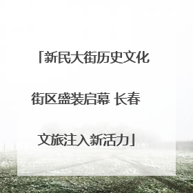 新民大街历史文化街区盛装启幕 长春文旅注入新活力