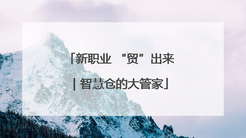 新职业 “贸”出来｜智慧仓的大管家