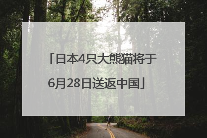日本4只大熊猫将于6月28日送返中国