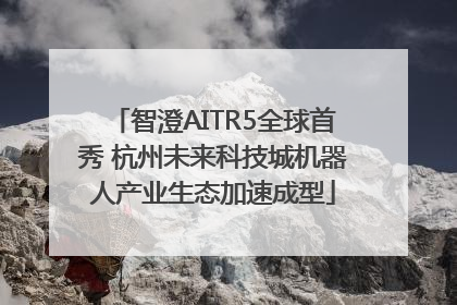 智澄AITR5全球首秀 杭州未来科技城机器人产业生态加速成型