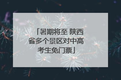 暑期将至 陕西省多个景区对中高考生免门票