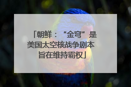 朝鲜：“金穹”是美国太空核战争剧本 旨在维持霸权