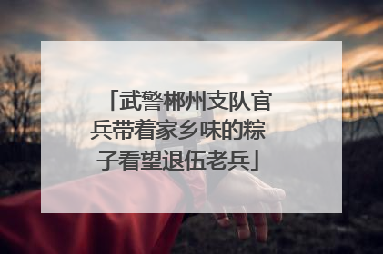 武警郴州支队官兵带着家乡味的粽子看望退伍老兵