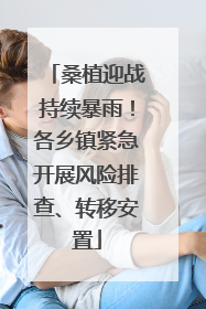桑植迎战持续暴雨！各乡镇紧急开展风险排查、转移安置