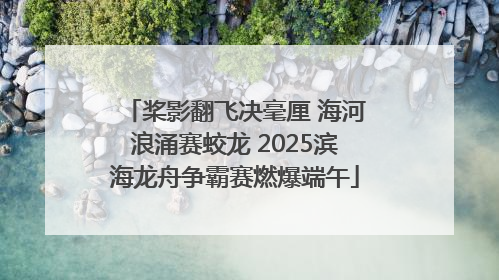 桨影翻飞决毫厘 海河浪涌赛蛟龙 2025滨海龙舟争霸赛燃爆端午