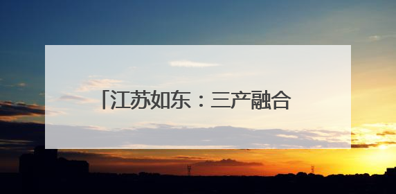 江苏如东：三产融合 服务业引擎加速发力
