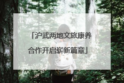 沪武两地文旅康养合作开启崭新篇章