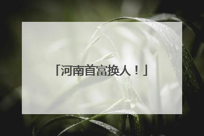 河南首富换人！