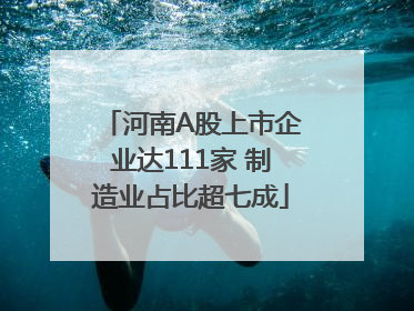 河南A股上市企业达111家 制造业占比超七成