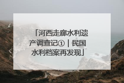 河西走廊水利遗产调查记①｜民国水利档案再发现