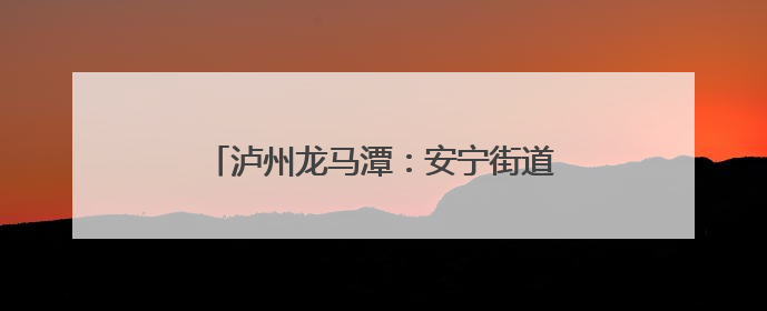 泸州龙马潭：安宁街道北滨路延长线共同富裕示范带项目正式签约