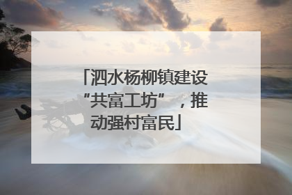 泗水杨柳镇建设“共富工坊”，推动强村富民