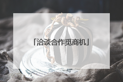 洽谈合作觅商机
