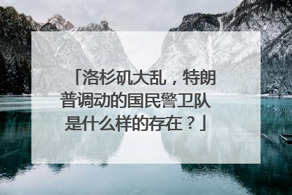 洛杉矶大乱，特朗普调动的国民警卫队是什么样的存在？