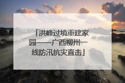 洪峰过境重建家园——广西柳州一线防汛抗灾直击