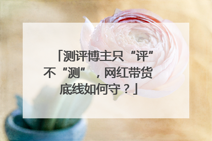 测评博主只“评”不“测”，网红带货底线如何守？