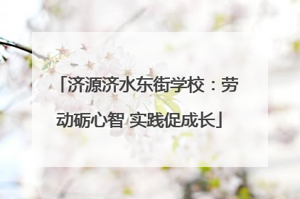 济源济水东街学校：劳动砺心智 实践促成长