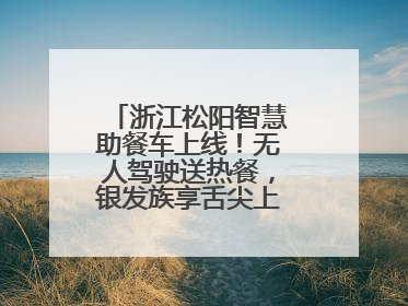 浙江松阳智慧助餐车上线！无人驾驶送热餐，银发族享舌尖上的科技关怀