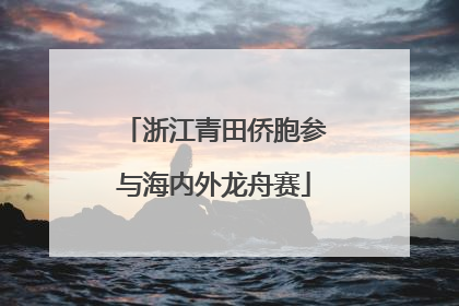浙江青田侨胞参与海内外龙舟赛