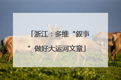 浙江：多维“叙事”做好大运河文章