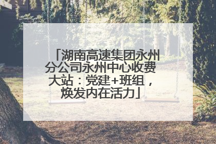湖南高速集团永州分公司永州中心收费大站：党建+班组，焕发内在活力