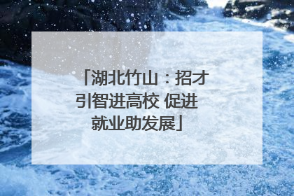 湖北竹山：招才引智进高校 促进就业助发展
