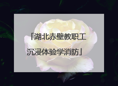 湖北赤壁教职工沉浸体验学消防