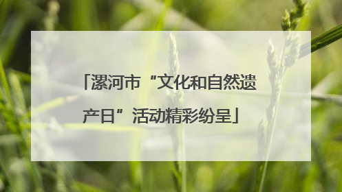 漯河市“文化和自然遗产日”活动精彩纷呈