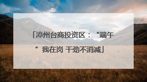 漳州台商投资区：“端午”我在岗 干劲不消减