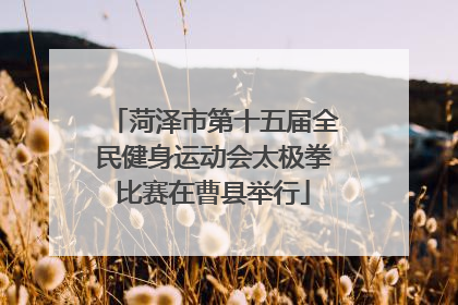 菏泽市第十五届全民健身运动会太极拳比赛在曹县举行