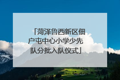 菏泽鲁西新区佃户屯中心小学少先队分批入队仪式