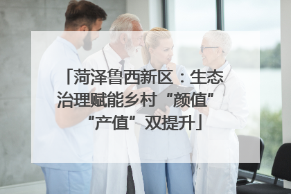 菏泽鲁西新区：生态治理赋能乡村“颜值”“产值”双提升