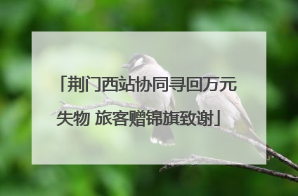 荆门西站协同寻回万元失物 旅客赠锦旗致谢