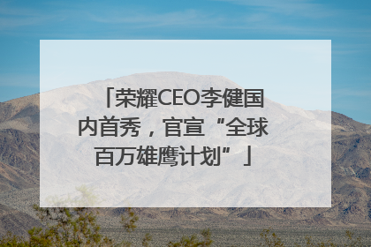 荣耀CEO李健国内首秀，官宣“全球百万雄鹰计划”