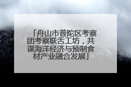舟山市普陀区考察团考察联舌工坊，共谋海洋经济与预制食材产业融合发展