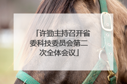许勤主持召开省委科技委员会第二次全体会议
