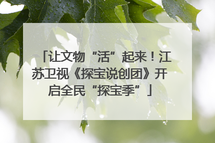让文物“活”起来！江苏卫视《探宝说创团》开启全民“探宝季”