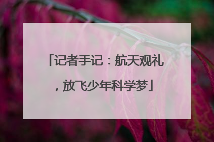 记者手记：航天观礼，放飞少年科学梦