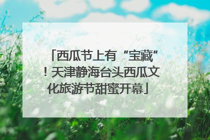 西瓜节上有“宝藏”！天津静海台头西瓜文化旅游节甜蜜开幕