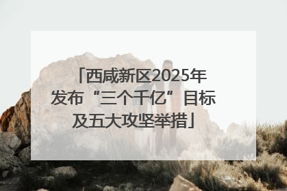 西咸新区2025年发布“三个千亿”目标及五大攻坚举措