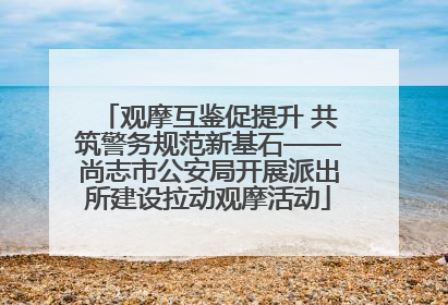 观摩互鉴促提升 共筑警务规范新基石——尚志市公安局开展派出所建设拉动观摩活动