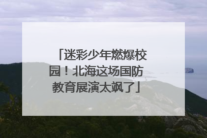 迷彩少年燃爆校园！北海这场国防教育展演太飒了