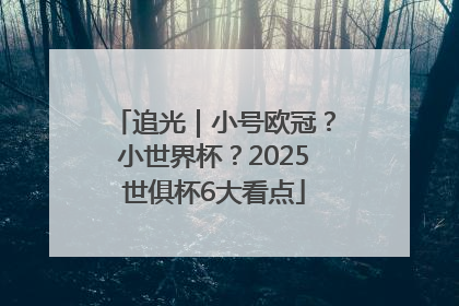 追光｜小号欧冠？小世界杯？2025世俱杯6大看点