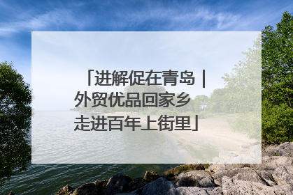 进解促在青岛｜外贸优品回家乡 走进百年上街里