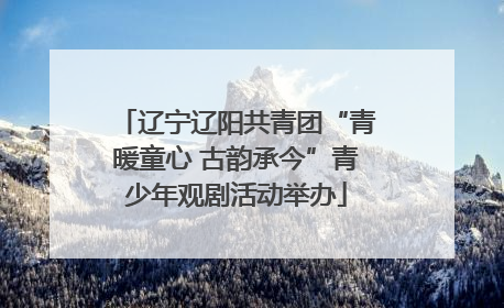 辽宁辽阳共青团“青暖童心 古韵承今”青少年观剧活动举办