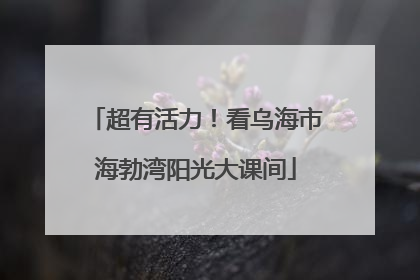 超有活力！看乌海市海勃湾阳光大课间