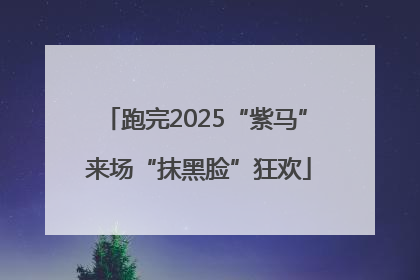 跑完2025“紫马” 来场“抹黑脸”狂欢