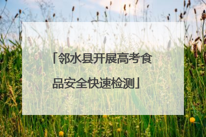 邻水县开展高考食品安全快速检测