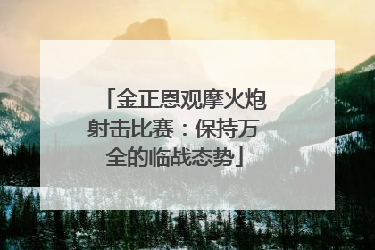 金正恩观摩火炮射击比赛：保持万全的临战态势