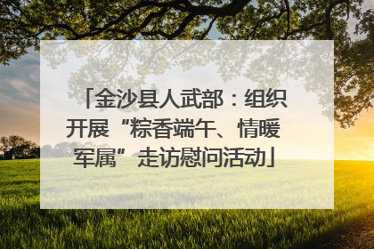金沙县人武部：组织开展“粽香端午、情暖军属”走访慰问活动